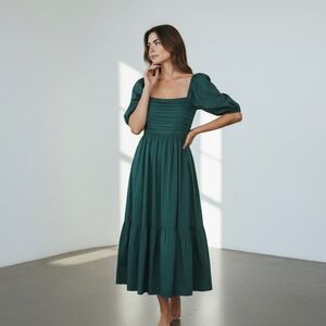 Abercrombie & Fitch Emerald Green Midi Dress